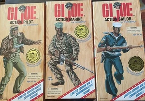 GI Joe Sailor, Pilot, Marine Soldier Limited Edition WW II Commemorative Figures - Picture 1 of 10