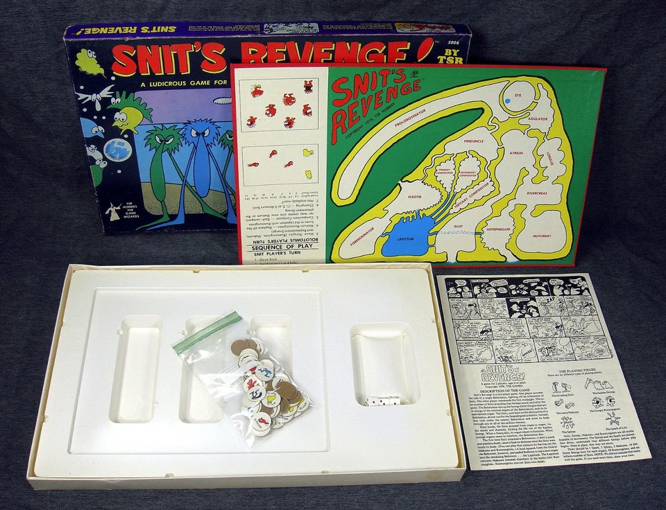  TSR Snits Revenge A Ludicrous Game Board Game Missing 4 Pieces - Image 1 of 3