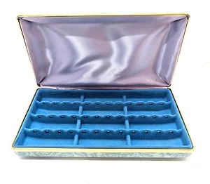 Joyero portátil vintage con pendiente perforado Mele Aqua Floral - Imagen 1 de 4