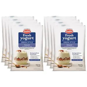 EasiYo Greek Style Natural 8 Pack Yogurt Sachet Each Powder Makes 1KG Yoghurt - Picture 1 of 3