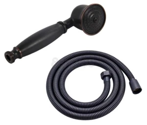 Black oil Rubbed Brass Water Saving Hand Held Shower Head with 1.5m Hose 8xz043 - Picture 1 of 4