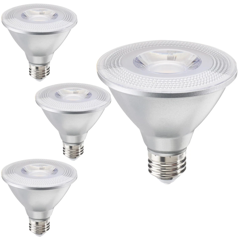 4Pack PAR30 LED Short Neck Flood Wet Light Bulb, 10W(75W), 3000K, Dimmable, E26 - Image 1 of 4