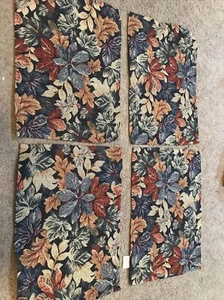 Set of 4 Floral Deep Colored Place Mats 13 x 18 Inches - Picture 1 of 3