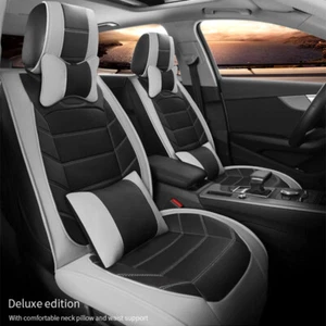 For Toyota Car Seat Cover Leather Cushions 2-Seat Front & Rear 5-Seat Full Set - Picture 1 of 22
