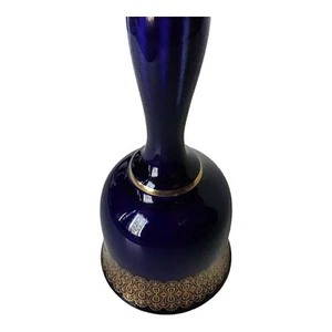 Echt Cobalt Bell Bavaria Germany Bareuther Waldsassen 22k Gold Trim and Sign - Picture 1 of 12