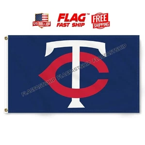 Minnesota Twins 3x5 FT Flag Man Cave Flag Baseball Banner New USA FREE Shipping - Picture 1 of 16