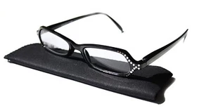 Edel Lesebrille mit Strass Glitzer weiß rot grün schwarz 1,0 1,5 2,0 2,5 3,0 dpt - Bild 1 von 10