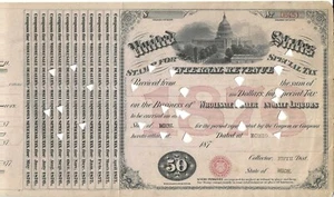 1876 Internal Revenue  $50  ....  Special Tax for a Malt Liquor Dealer - Picture 1 of 2
