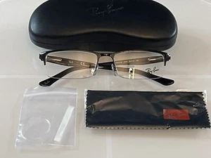Ray Ban RB6196 2509 Schwarz glänzend Halbrand Brille *OHNE SEHSTÄRKE* 54-17-145 - Bild 1 von 9