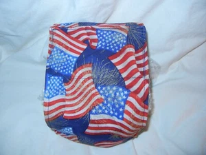 Dog Puppy Belly Band Wrap Contour Diaper Male Puppy Flannel lined 18" Patriotic - Picture 1 of 6