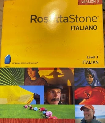 Rosetta Stone, Italiana, Nivel 1, Versión 3, CD-ROM WIN/MAC, Edición Personal Foto 1 de 3