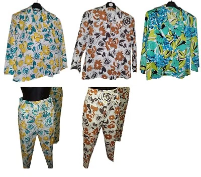 Completo Donna Fantasia 100% Cotone Batista Leggerissimo Giacca Pantalone - Immagine 1 di 4