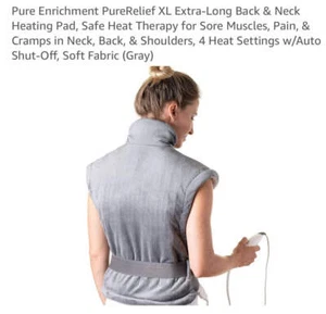 Pure Enrichment PureRelief XL Extra-Long Back & Neck Heating Pad, Safe Heat Ther - Picture 1 of 1
