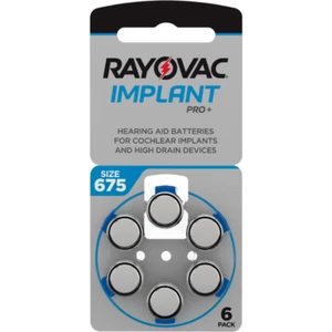 6 cells x Rayovac 675 Size Hearing aid batteries Cochlear Implant MF P675 PR44 - Picture 1 of 4