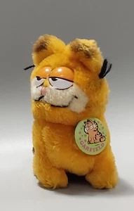 1981 Dakin 5 Zoll Garfield Plüschtier sitzende Katze Stofftier mit Metallknopf - Bild 1 von 12