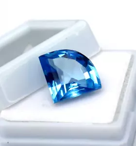 Sky Blue Aquamarine AAA+ Natural Fancy Cut CERTIFIED Loose Gemstone 9.80 Ct Best - Picture 1 of 9