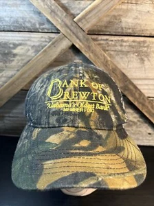 Gorra de béisbol Bank of Brewton con logotipo bordado camuflaje con correa - Imagen 1 de 10