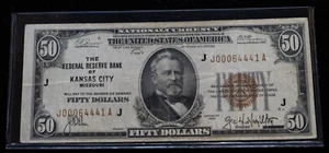 1929 $50 National Note - Federal Reserve of Kansas City, MO in GREAT Condition - Picture 1 of 2