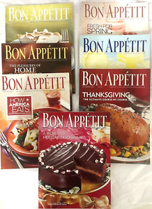 Bon Appetit Magazine 7 Issues From The Year 2001 - BOX 19