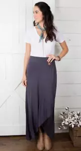 Matilda Jane süß und einfach Maxirock klein grau Strick Joanna Gaines Neu mit Etikett - Bild 1 von 3