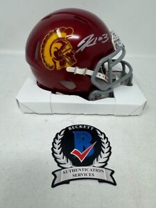 Jordan Addison USC Trojans Vikings Signed Autographed Mini Helmet Beckett WIT