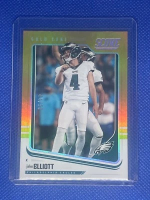 2018 Score #268 Jake Elliott SSP Gold Zone Parallel /50 Eagles - Image 1 of 2