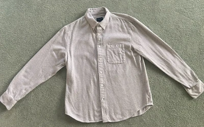Club Monaco Men's Large Slim Fit Light Gray Button Down with Pocket Long Sleeve - Image 1 of 4