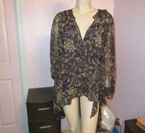 Y2K Torrid Babydoll Top Size 1X Tunic Faux Wrap Whimsigoth Fairy Grunge Witchy - Picture 1 of 12