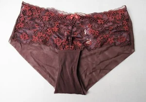 Adore Me Women's Floral Lace Cinthia Hipster Panty ZG3 Brown Medium NWT - Picture 1 of 5