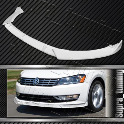 3件装前保险杠锅炉唇适用于2012-2015年大众帕萨特(白色漆) — 第 1/4 张图片