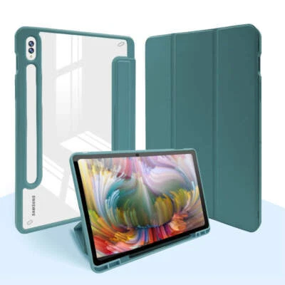 For Samsung Galaxy Tab A7 A8 S7 FE S8 S8 Plus Case Cover PU Leather Shockproof - Image 1 of 4