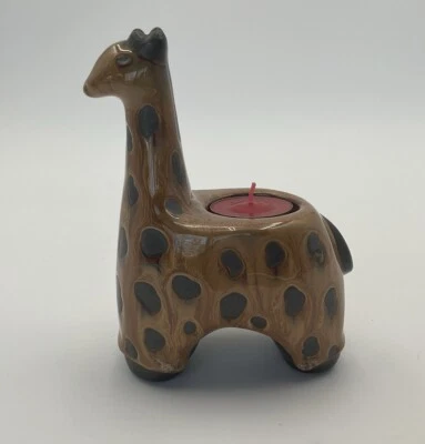 Portavelas Pier 1 Cerámica Jirafa Tea Light Foto 1 de 4