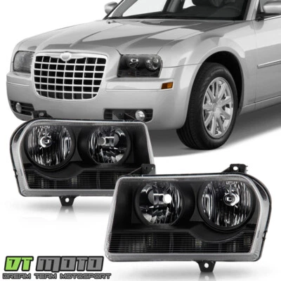 Faros delanteros negros Chrysler 300 2005-2010 izquierda+derecha repuesto 05-10 Foto 1 de 4
