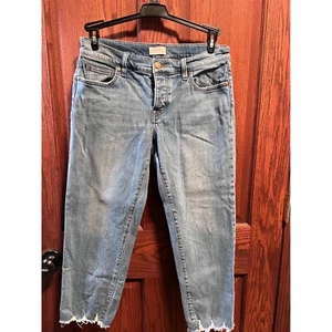 Pantalones de mezclilla LOFT cortos dobladillo deshilachado lavado claro informales todos los días para mujer cintura 30 - Imagen 1 de 5