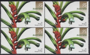 AUSTRALIA 2006 AUSTR WILDFLOWERS (2nd SERIES) $5"MANGLES KANGAROO PAW" BLK 4 MNH - Picture 1 of 1
