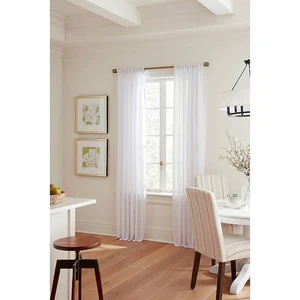 Allen + Roth 96 Zoll Weiß Transparent Stange Tasche Einzelne Gardine Panel - Bild 1 von 1