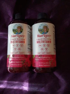 Mary Ruths Liquid Morning Multivitamin 15.22 Oz Raspberry- EXP 9/2026 Lot Of Two - Picture 1 of 4