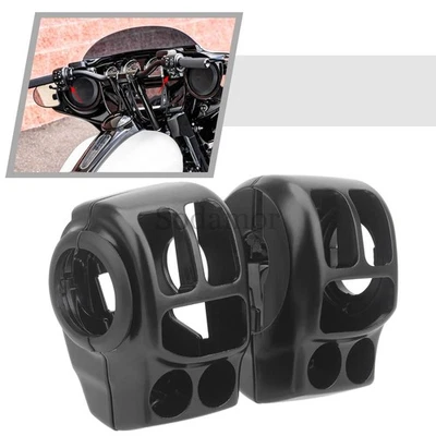 Black Aluminum Handlebar Control Switch Button Housing Set For Street Road Glide - Image 1 of 4