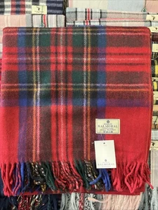 100% Recycled Wool Blanket | The House Of Balmoral Scotland | Royal Stewart - Picture 1 of 4