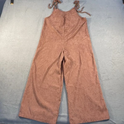 Женский розовый вельветовый комбинезон с регулируемыми ремнями, размер M - Изображение 1 из 4