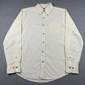 Brooks Brothers Shirt Mens Medium Off White Long Sleeve Button Down Corduroy - Picture 1 of 11