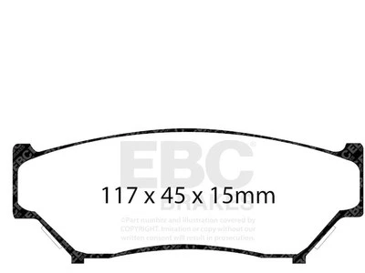 For 1996-1997 Geo Tracker Brake Pad Set Front EBC 53968XBQW 4dr - Image 1 of 4