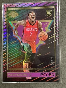 2023-24 Panini Recon Cam Whitmore Holo púrpura novato RC #/75 Rockets - Imagen 1 de 3