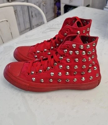 SNEAKER CONVERSE ALL STAR BORCHIE ARGENTO ALTE ROSSE - Imagen 1 de 4