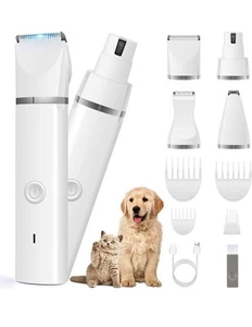 Dog Clippers Grooming Kit Hair Clipper-Low Noise Paw Trimmer- Rechargeable - ... - Picture 1 of 7
