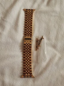 Michael Kors Apple Watch Armband Strap Gold 38,40,41,42,44,45mm Edel - Zdjęcie 1 z 4