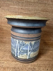 Peter Price Treeline Pottery Vase Jar Salt Spring Island 9” Tall - Picture 1 of 6