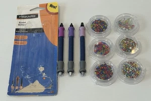 Fiskars Eyelet Setters, 3 Piece Set - Spring & Eyelets And Embellishments VGC - Picture 1 of 5