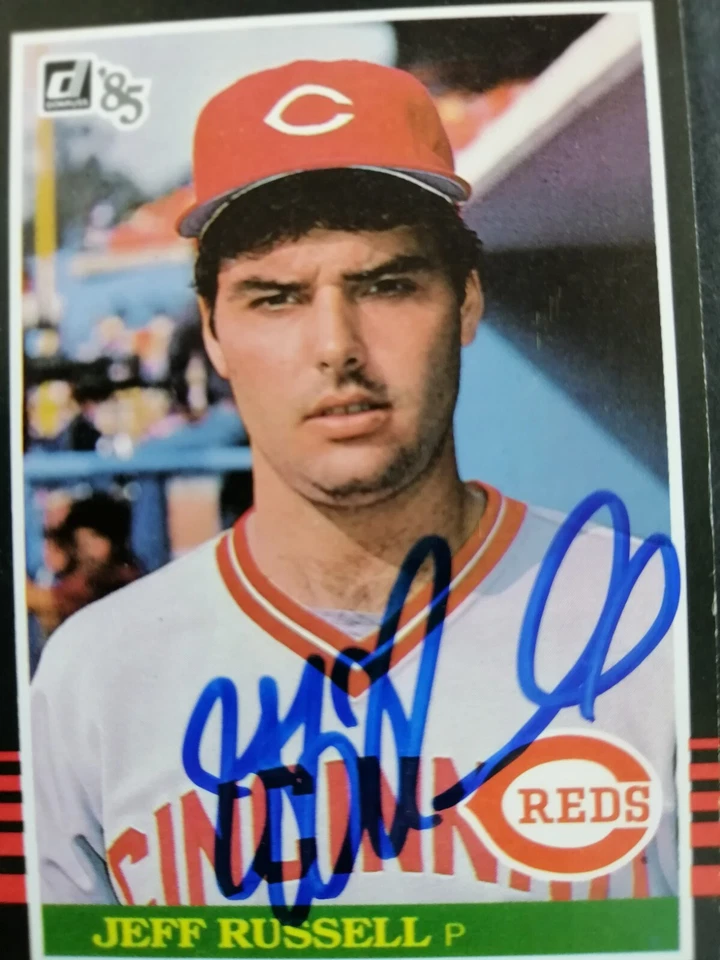 1985 Donruss SIGNED: Jeff Russell, REDS #487 - Image 1 of 1