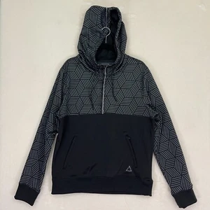 Sudadera con capucha negra Aeropostale A87 cuarto con cremallera ropa activa para hombre talla grande - Imagen 1 de 8